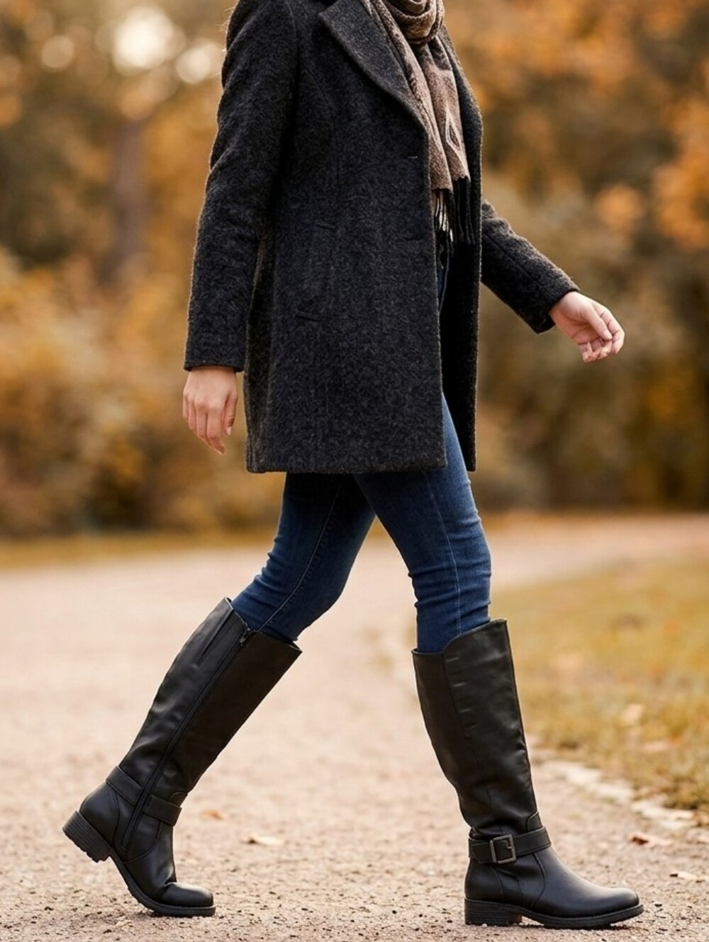 New Born BOC Mckenna Black Vegan Leather Tall Riding Boots NEW